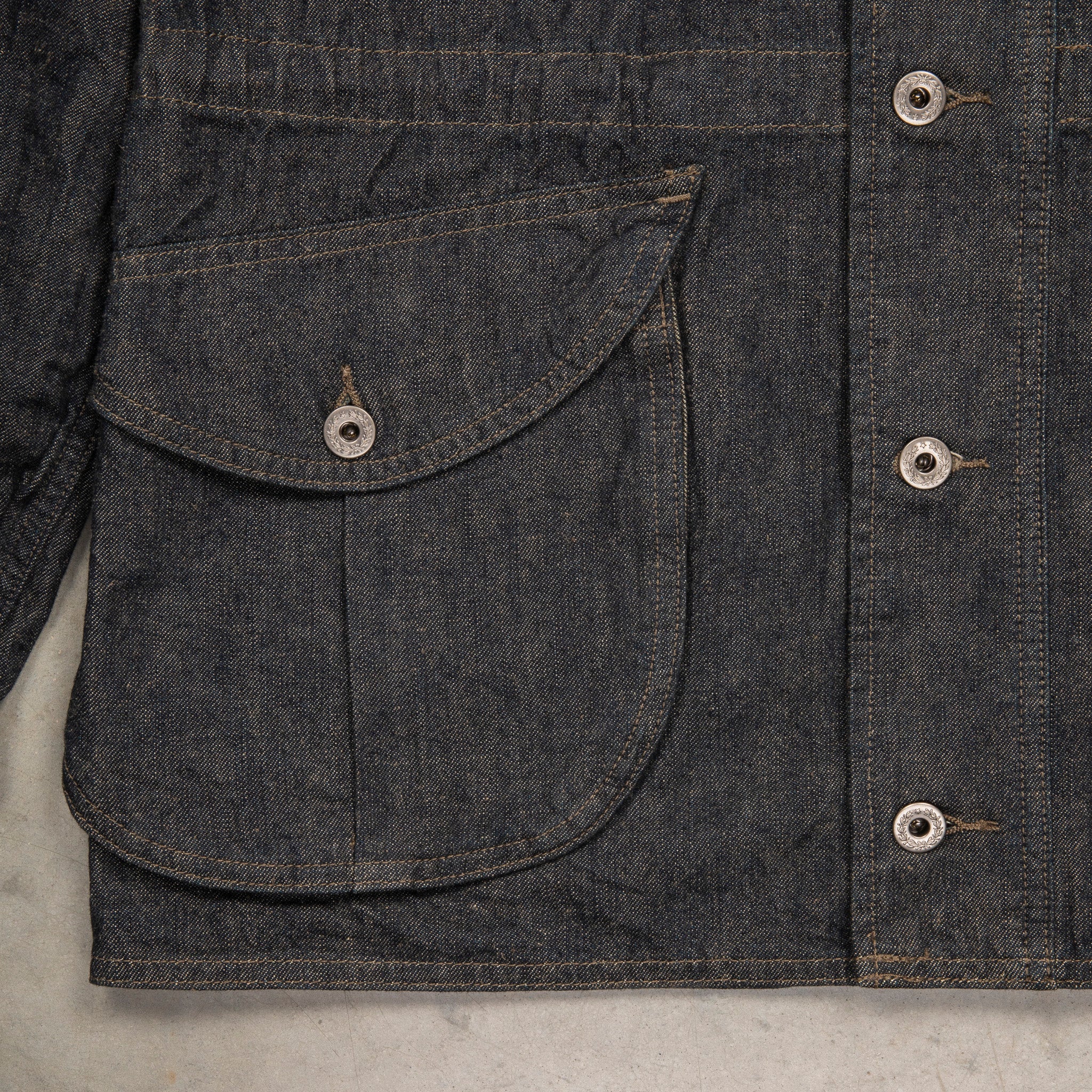 RRL Hugo Indigo Cotton-Linen Denim Field Coat