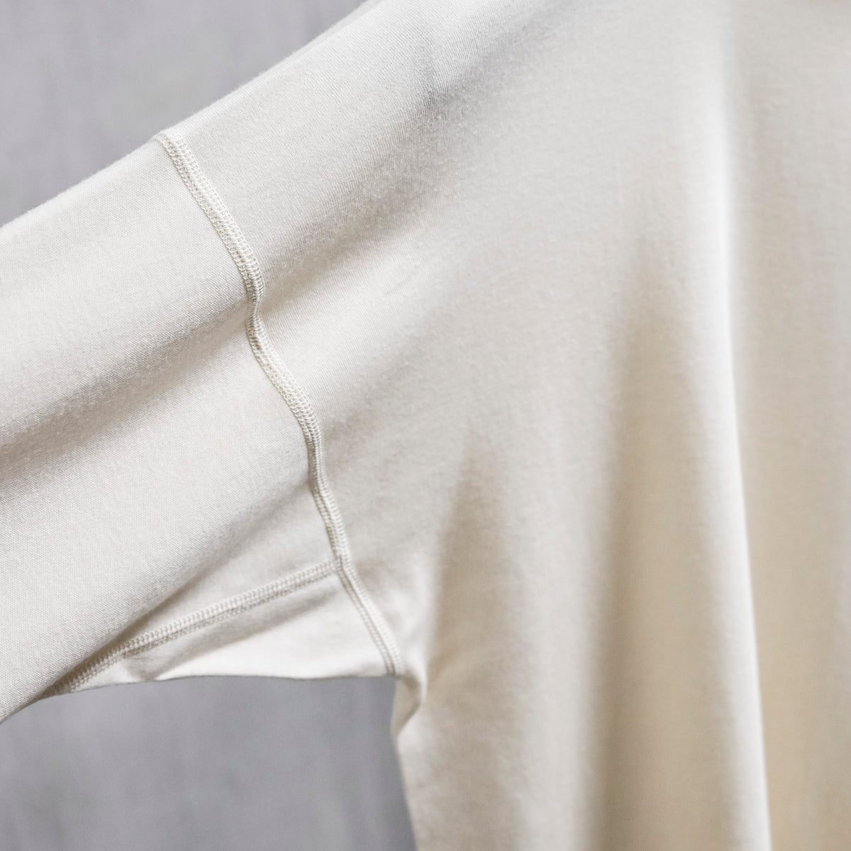 Olde Homesteader Interlock Mil Mock Neck Ivory