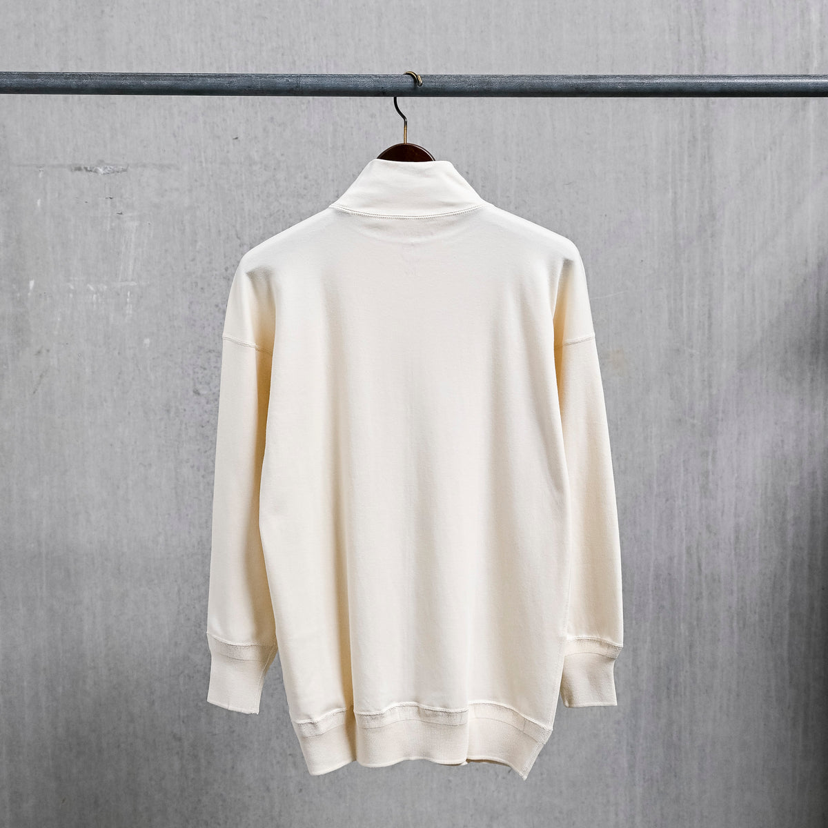 Olde Homesteader Interlock Mil Mock Neck Ivory