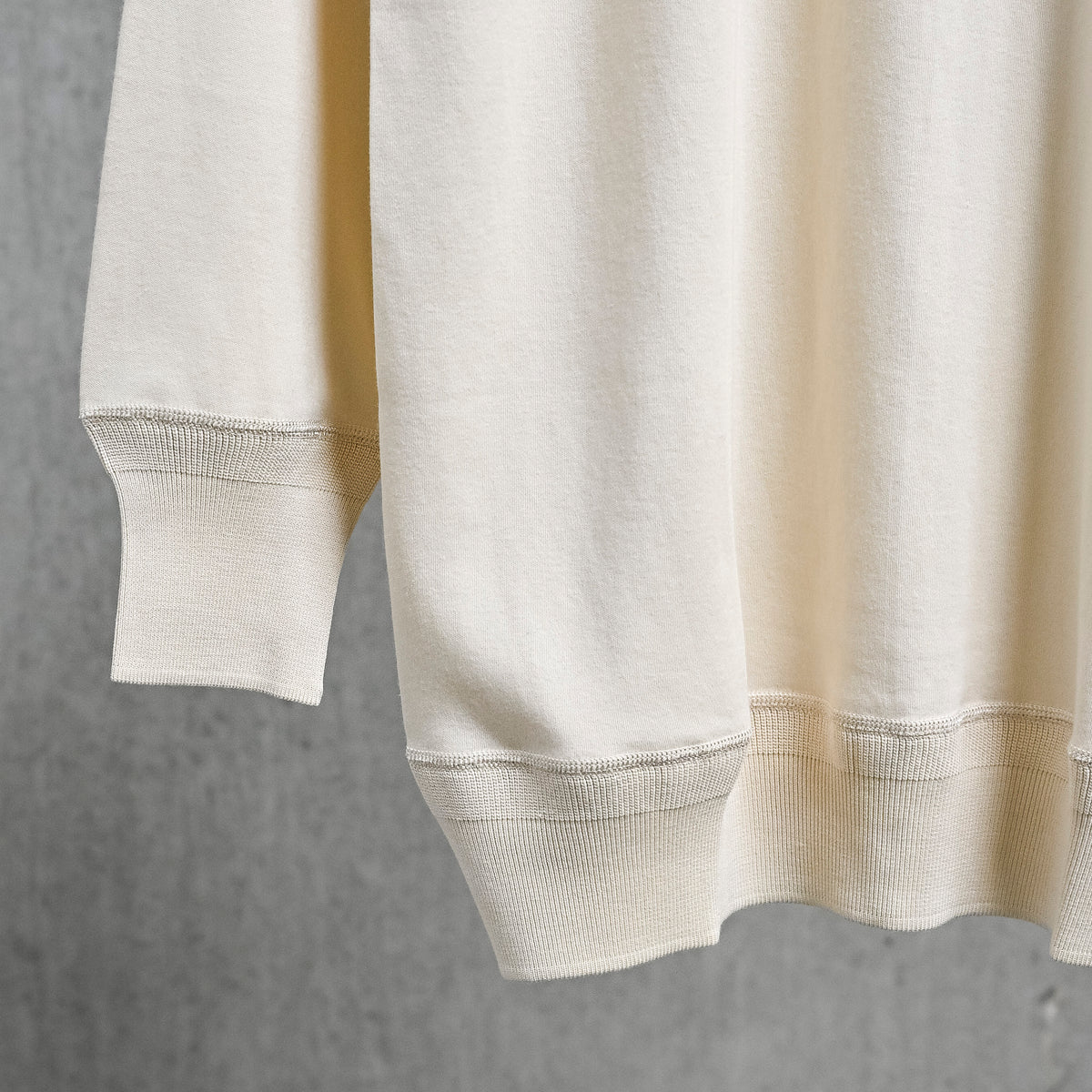 Olde Homesteader Interlock Mil Mock Neck Ivory