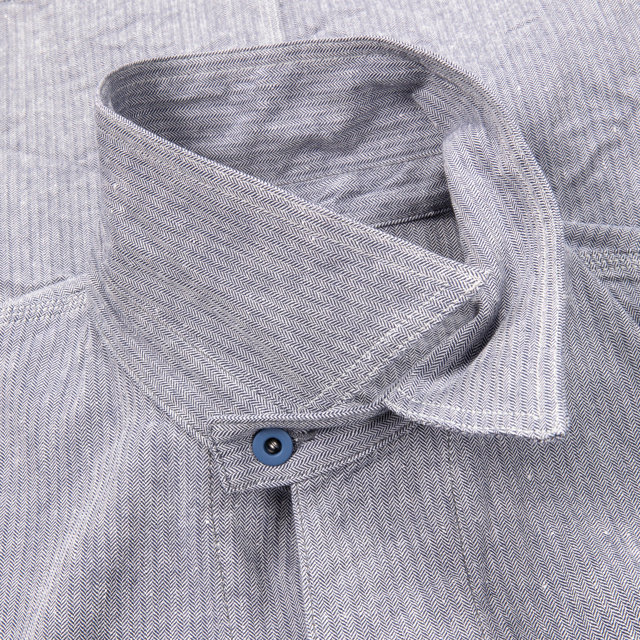 Cohérence Jackson Jacket Linen Cotton Chevron Blue – Frans Boone Store