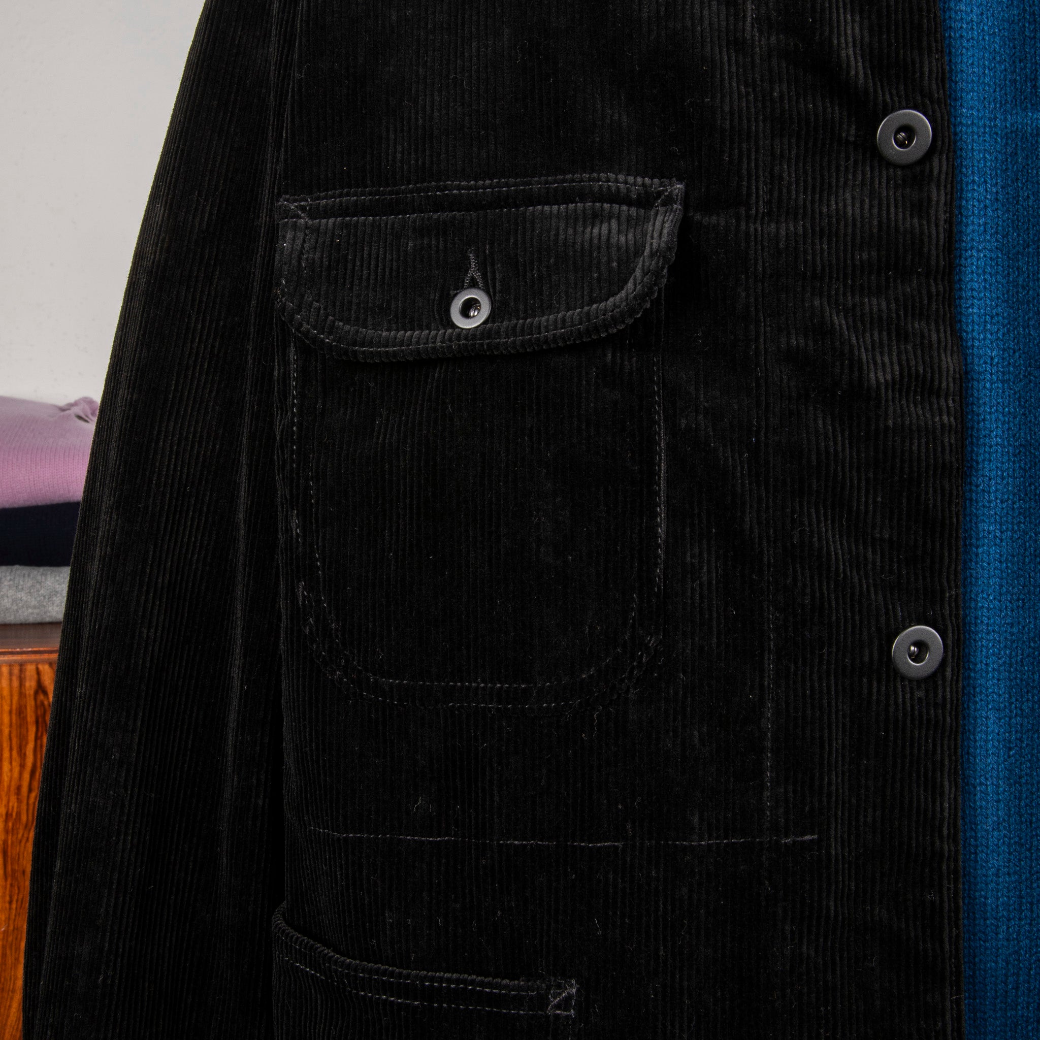 Cohérence Jackson 10-Wale Corduroy Jacket Black
