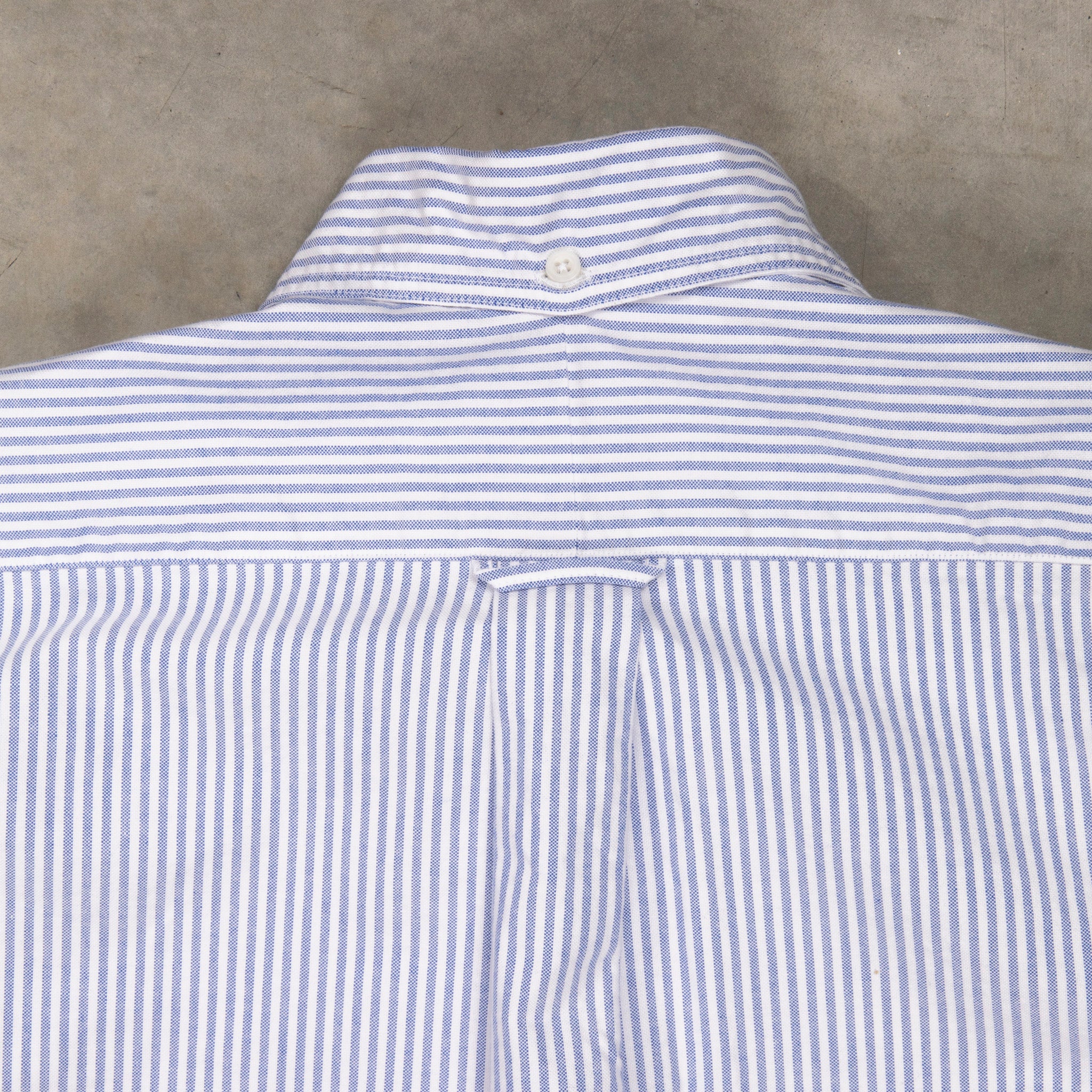 Gitman Vintage x Frans Boone Japanese Striped Oxford Mid Blue