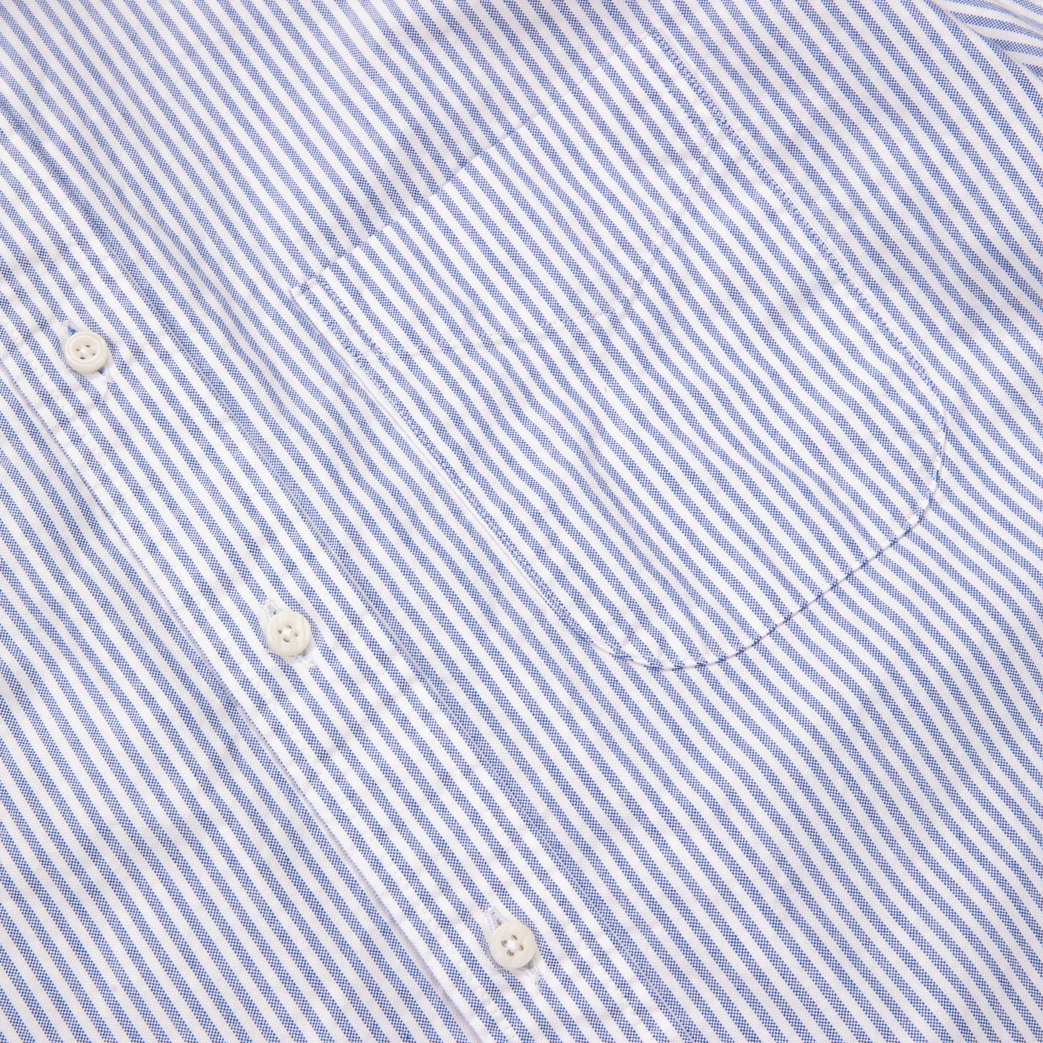 Gitman Vintage x Frans Boone Japanese Striped Oxford Mid Blue