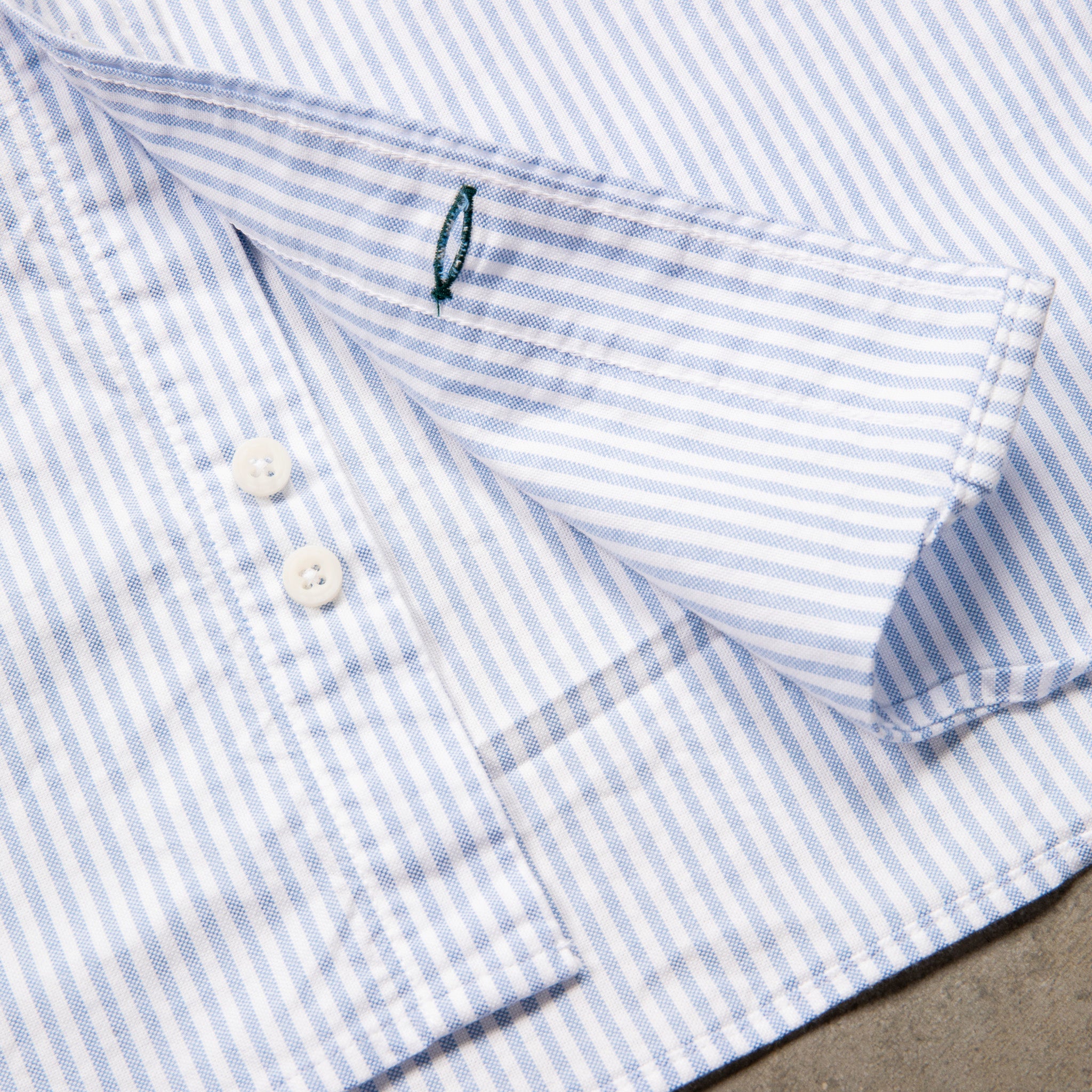 Gitman Vintage x Frans Boone Japanese Striped Oxford Light Blue