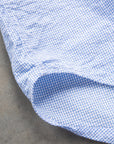 Gitman Vintage x Frans Boone Japanese woven vichy seersucker light blue