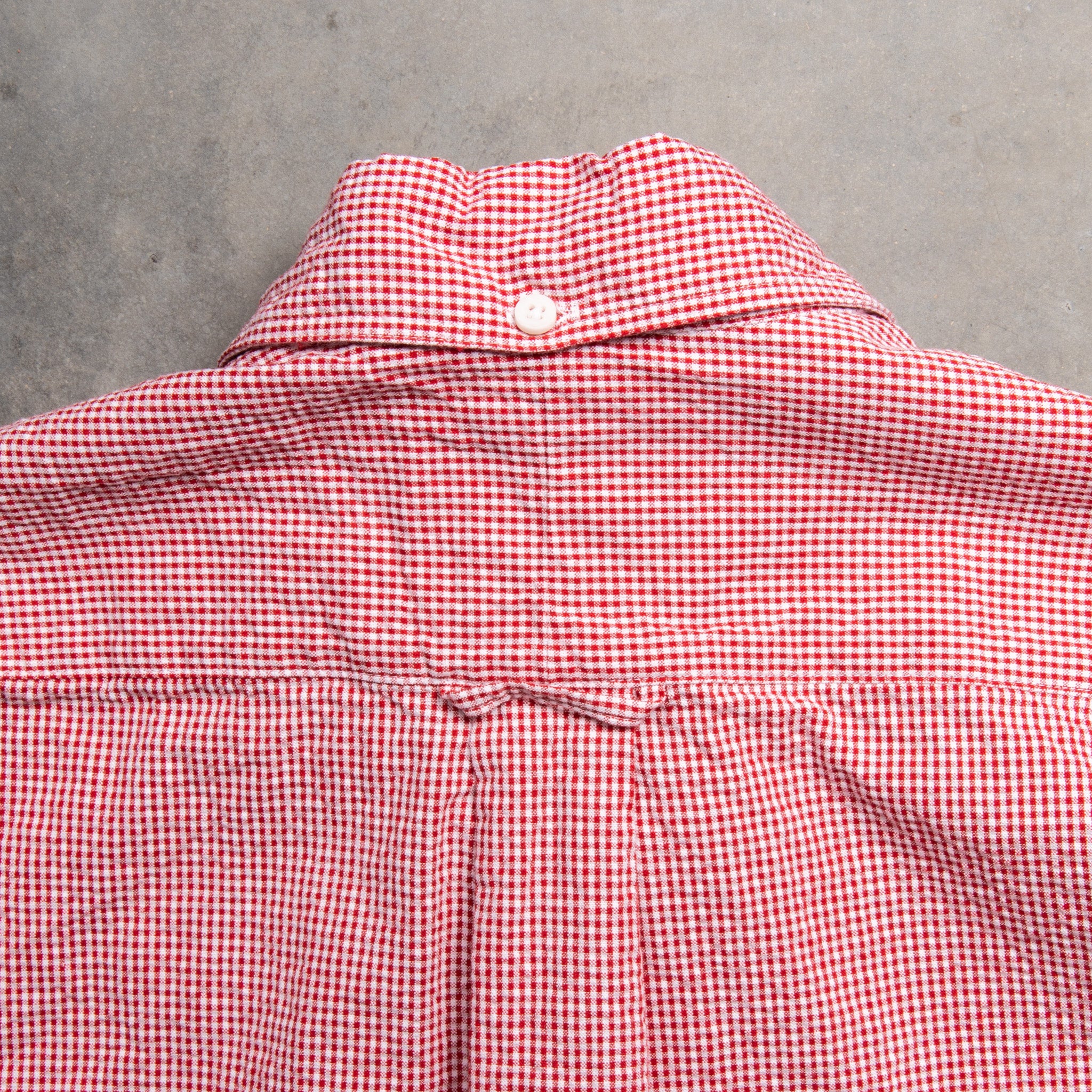 Gitman Vintage x Frans Boone Japanese Woven Vichy Seersucker Medium Red
