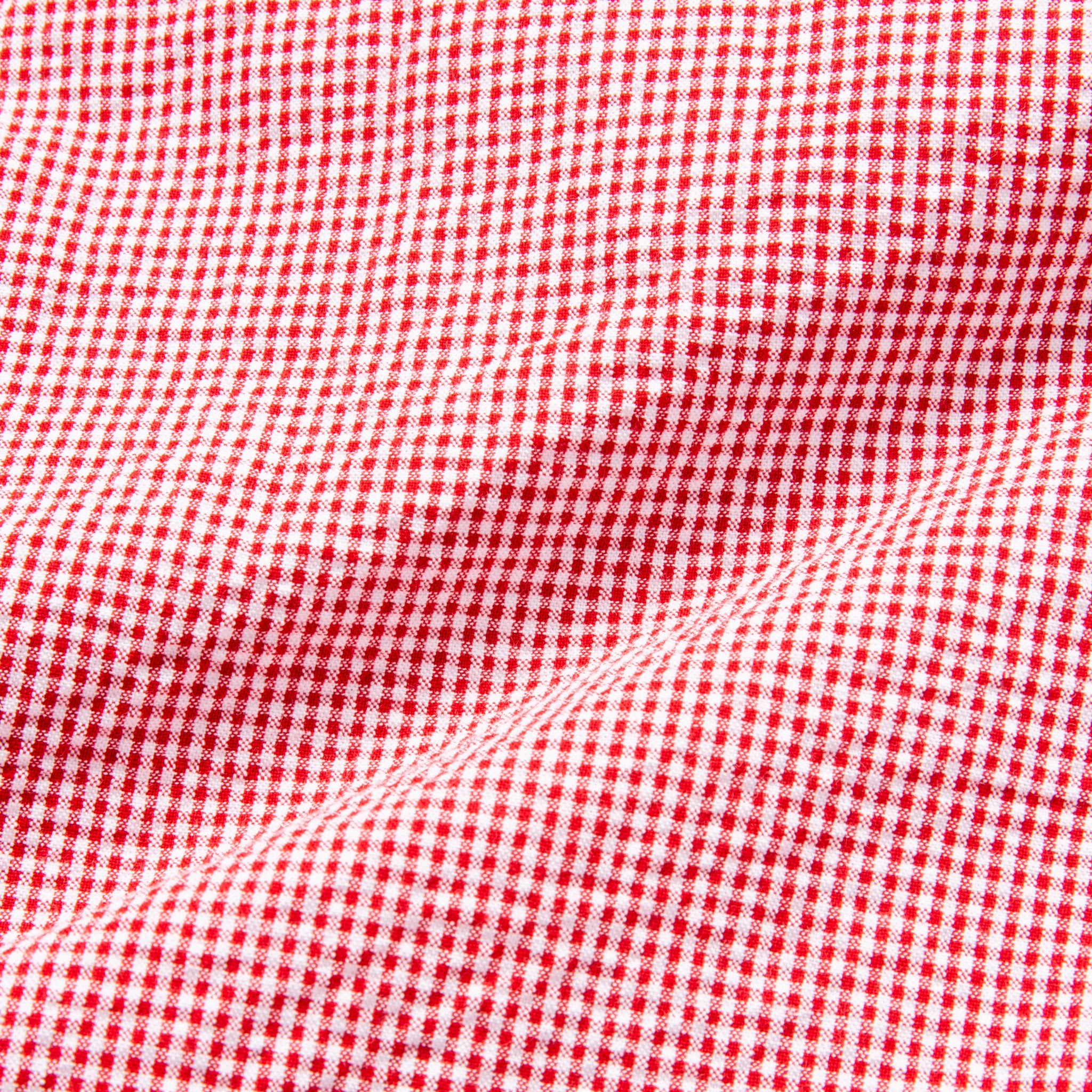 Gitman Vintage x Frans Boone Japanese woven vichy seersucker medium red