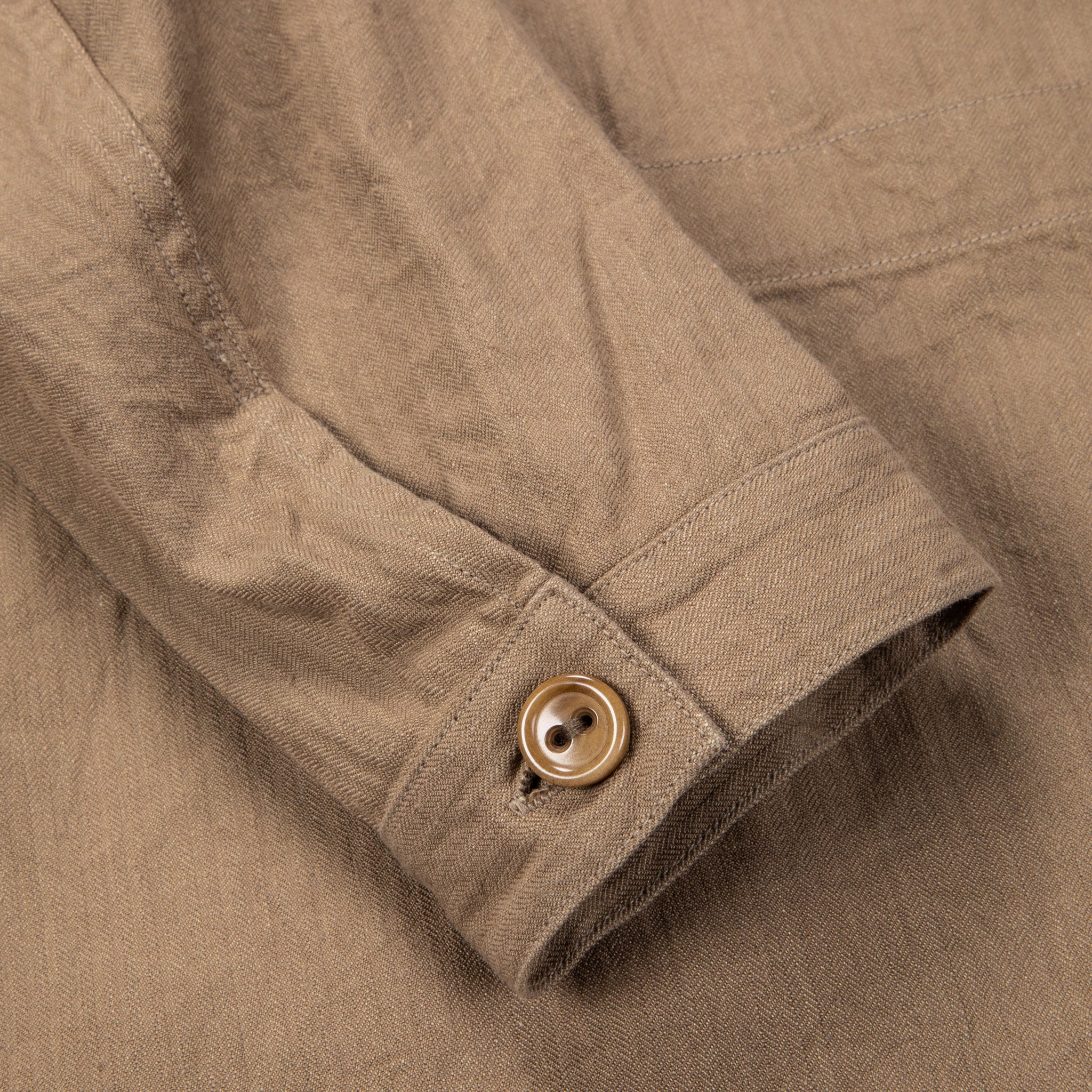 Cohérence Kees Jacket Linen Cotton Chevron Brown