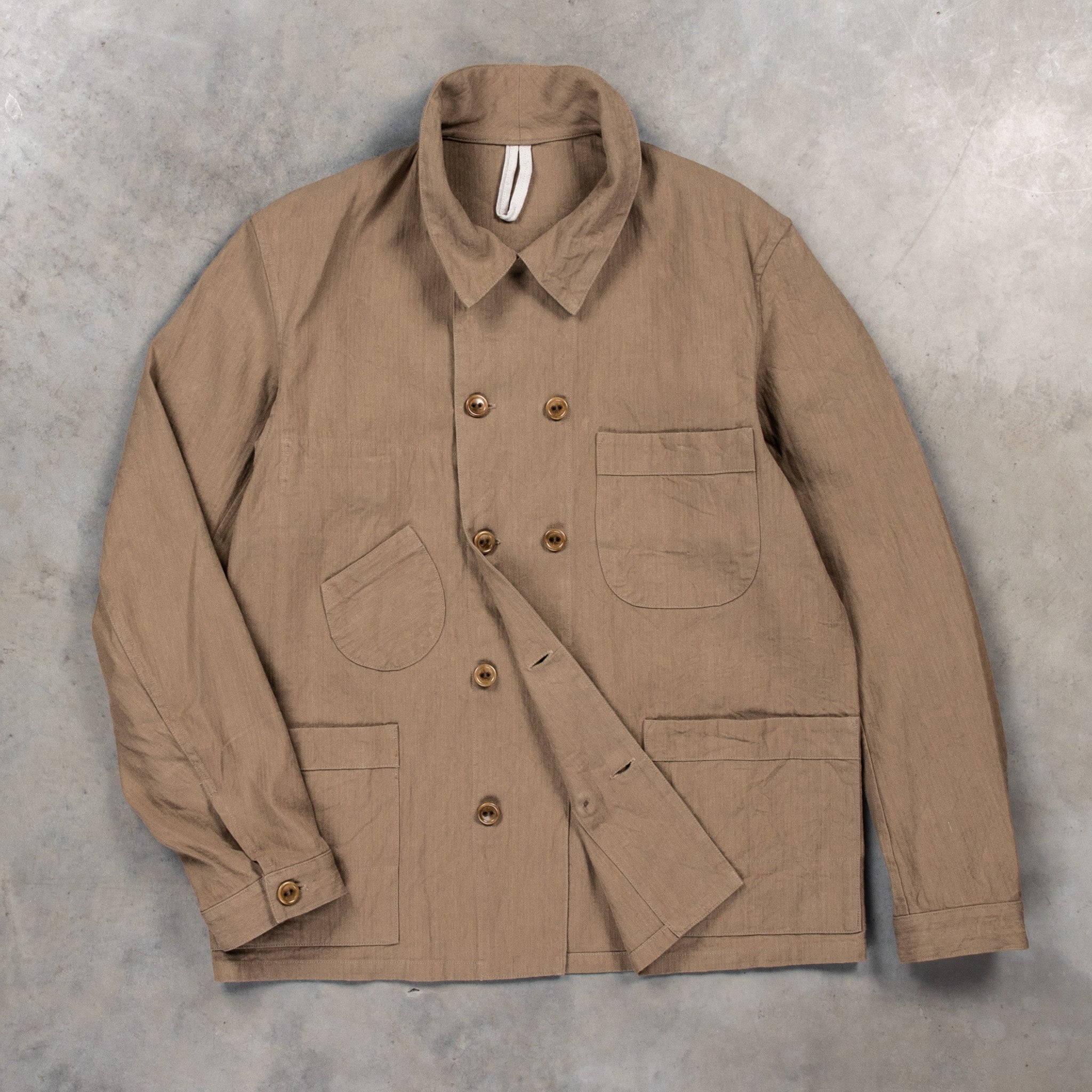 ジャケット・アウター for kunichi sin COHERENCE Jackson kees Cohérence Kees Jacket Linen Cotton Chevron Brown – Frans Boone Store
