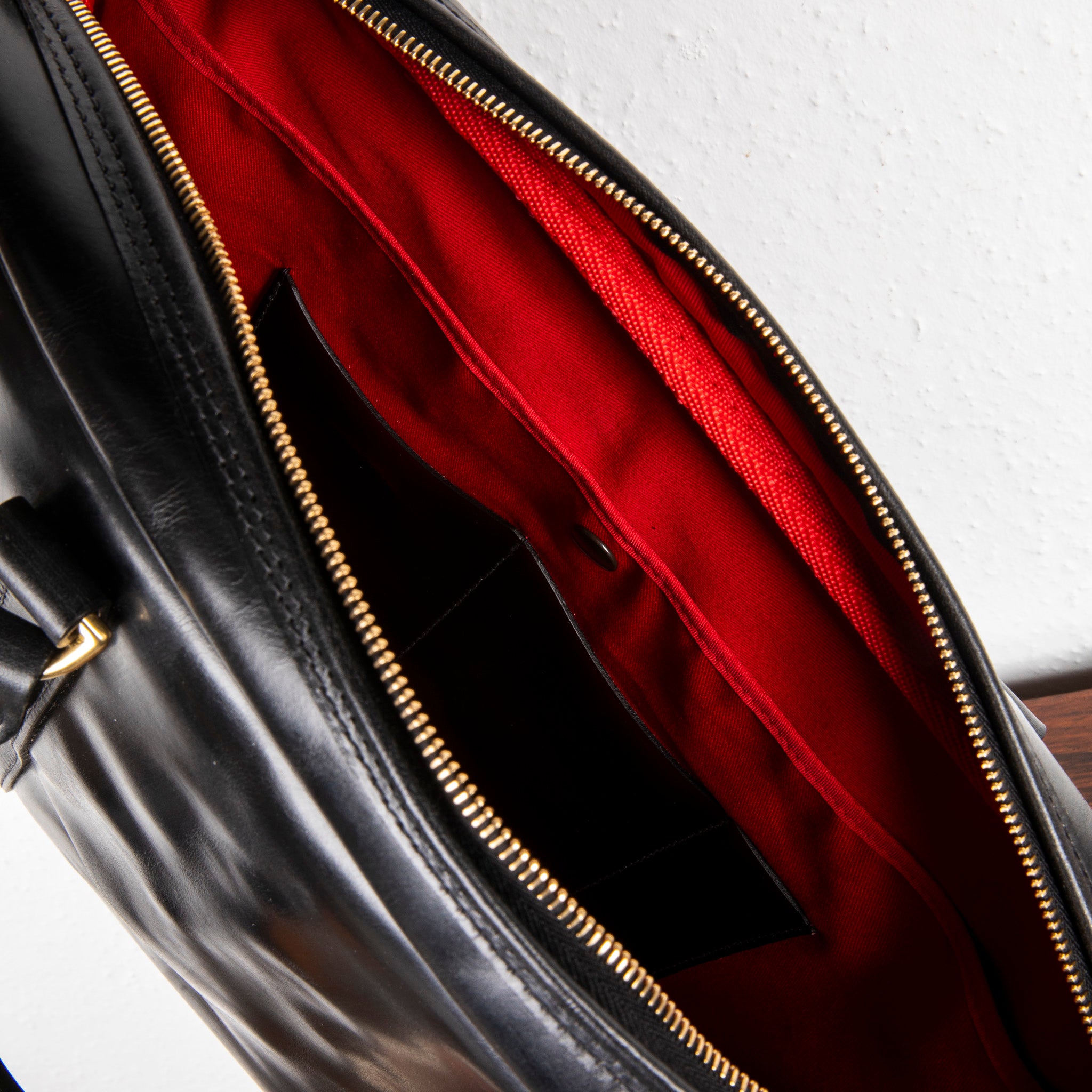 Croots Bridle Leather Black Laptop Bag