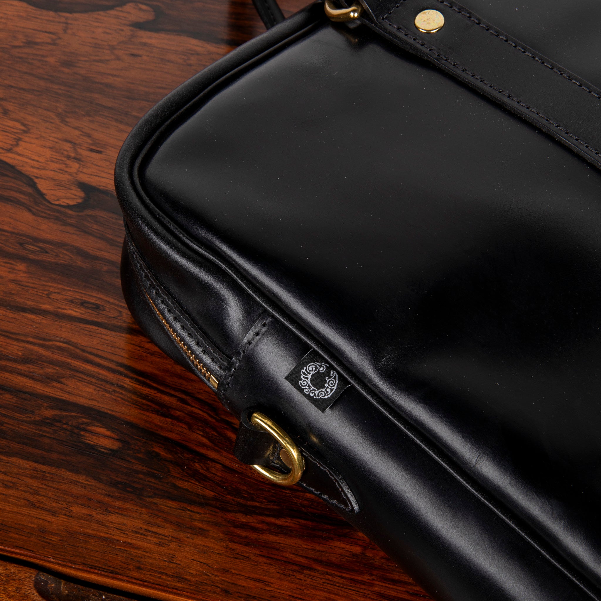 Croots Bridle Leather Black Laptop Bag