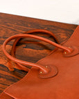 The Real McCoy's Leather Tote Shoulder-Bag Brown