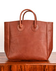 The Real McCoy's Leather Tote Handbag Brown
