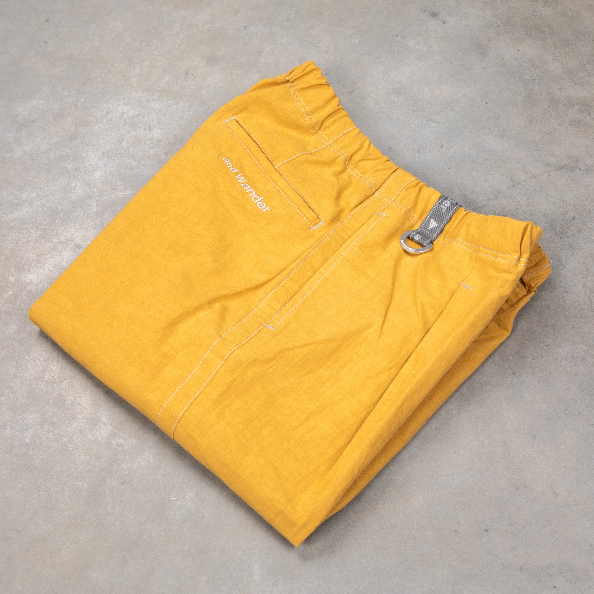 And Wander Linen Drawstring Pants Yellow