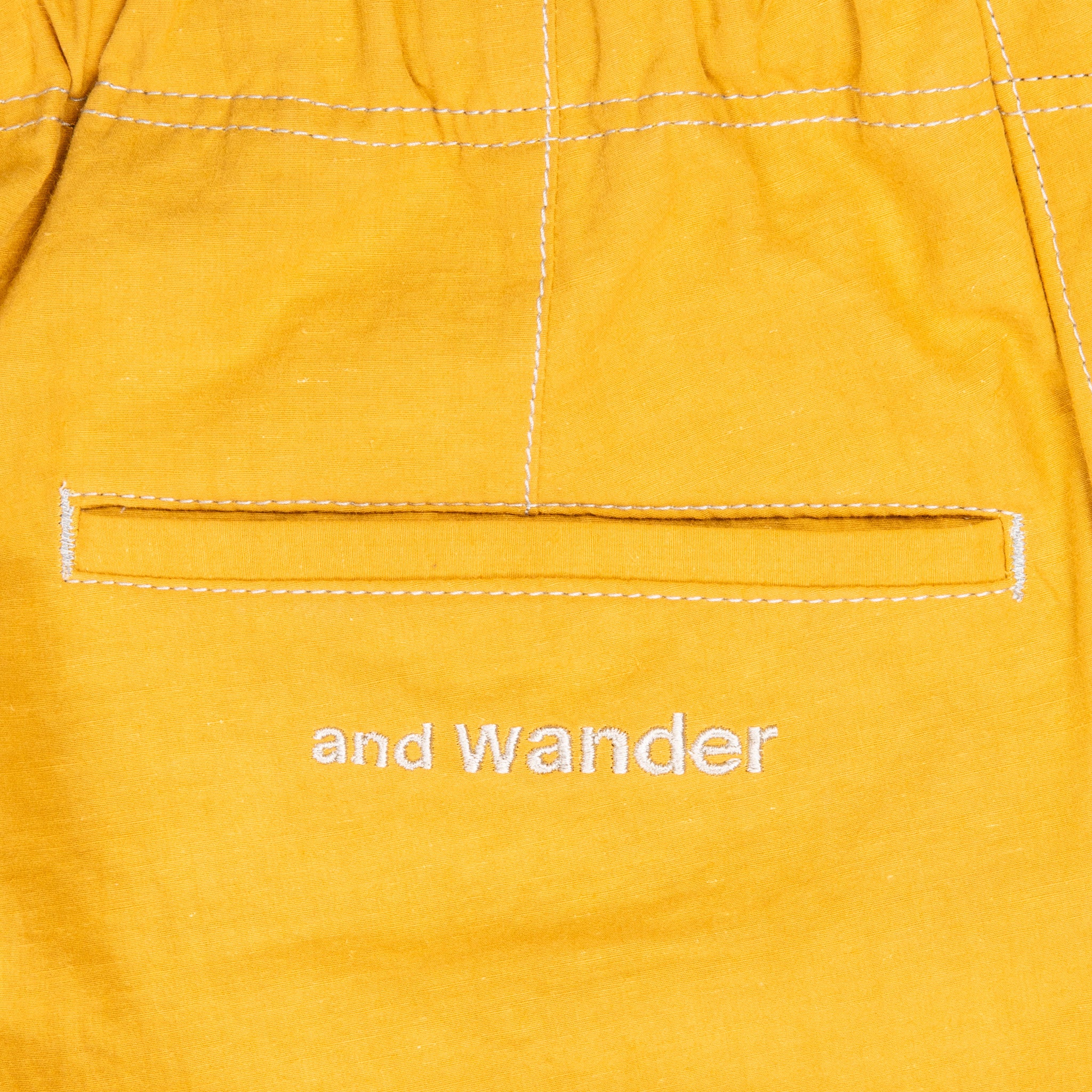 And Wander Linen Drawstring Pants Yellow