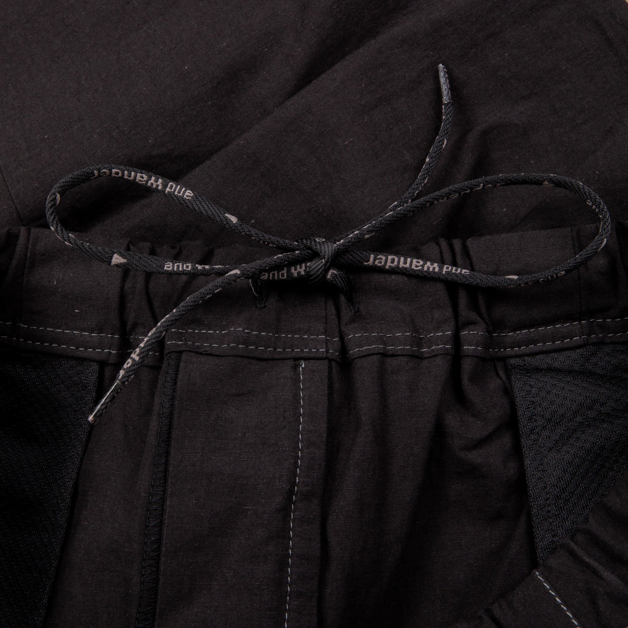 And Wander Linen Drawstring Pants Black