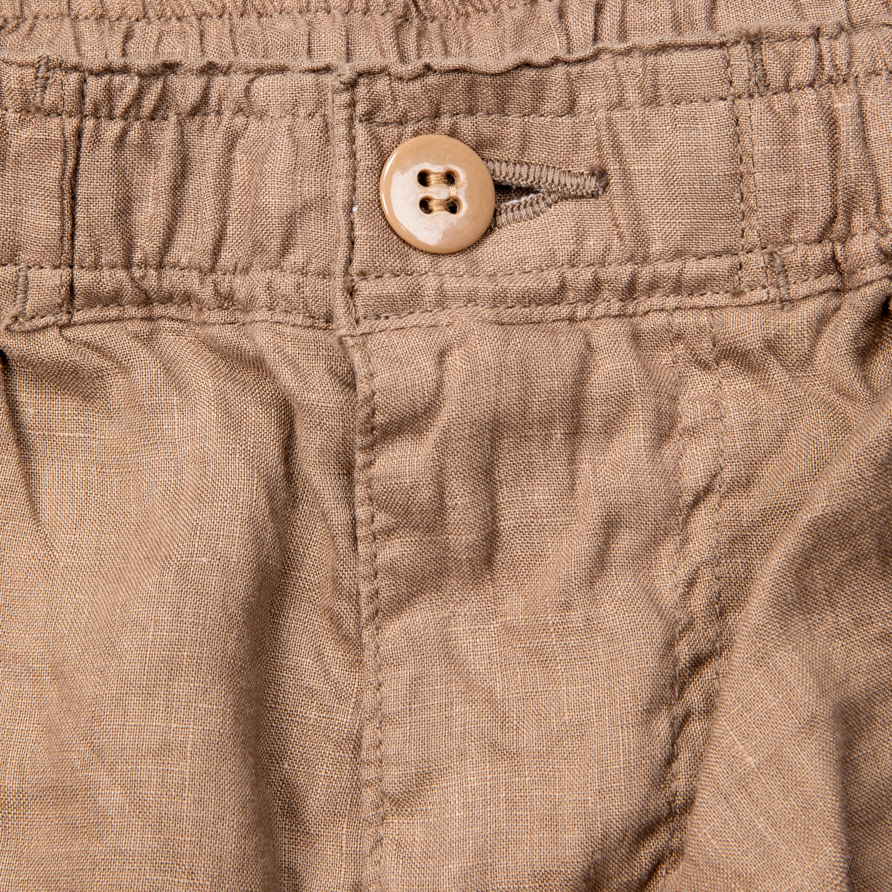 Remi Relief Linen Shorts Brown