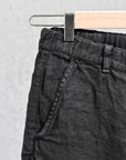 Remi Relief Linen Twill Easy Shorts Black