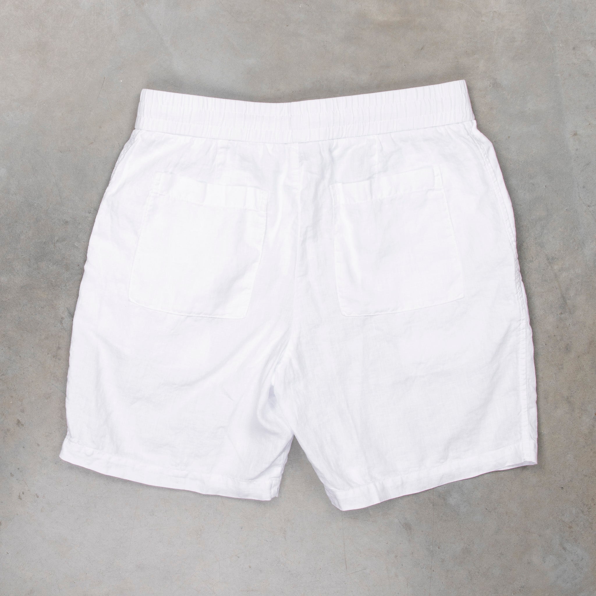 James Perse Relaxed Fit Linen Short White