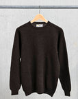 Laurence J. Smith Super Soft Seamless Crew Neck Pullover Dark Oak