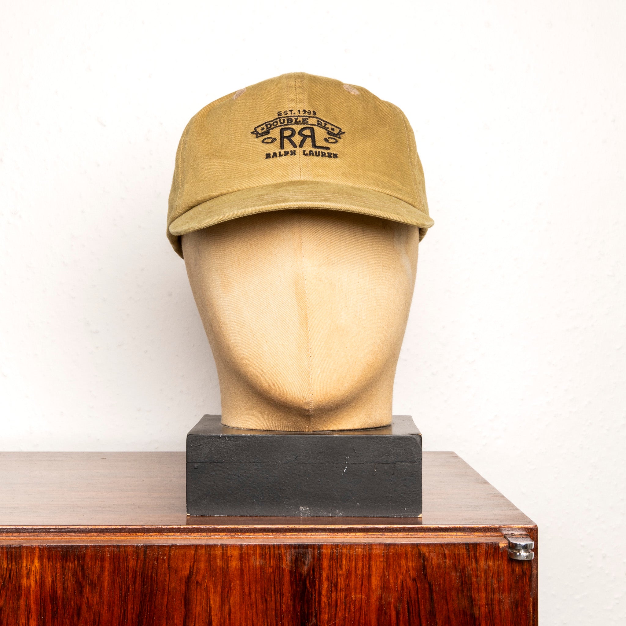 帽子 RRL DRIVER CAP BROWN CHECK RRL Ranch Logo Twill Ball Cap