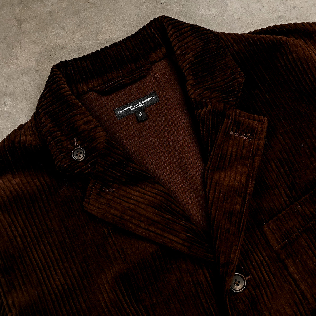 Engineered Garments Loiter Jacket Dark Brown 4.5W Corduroy
