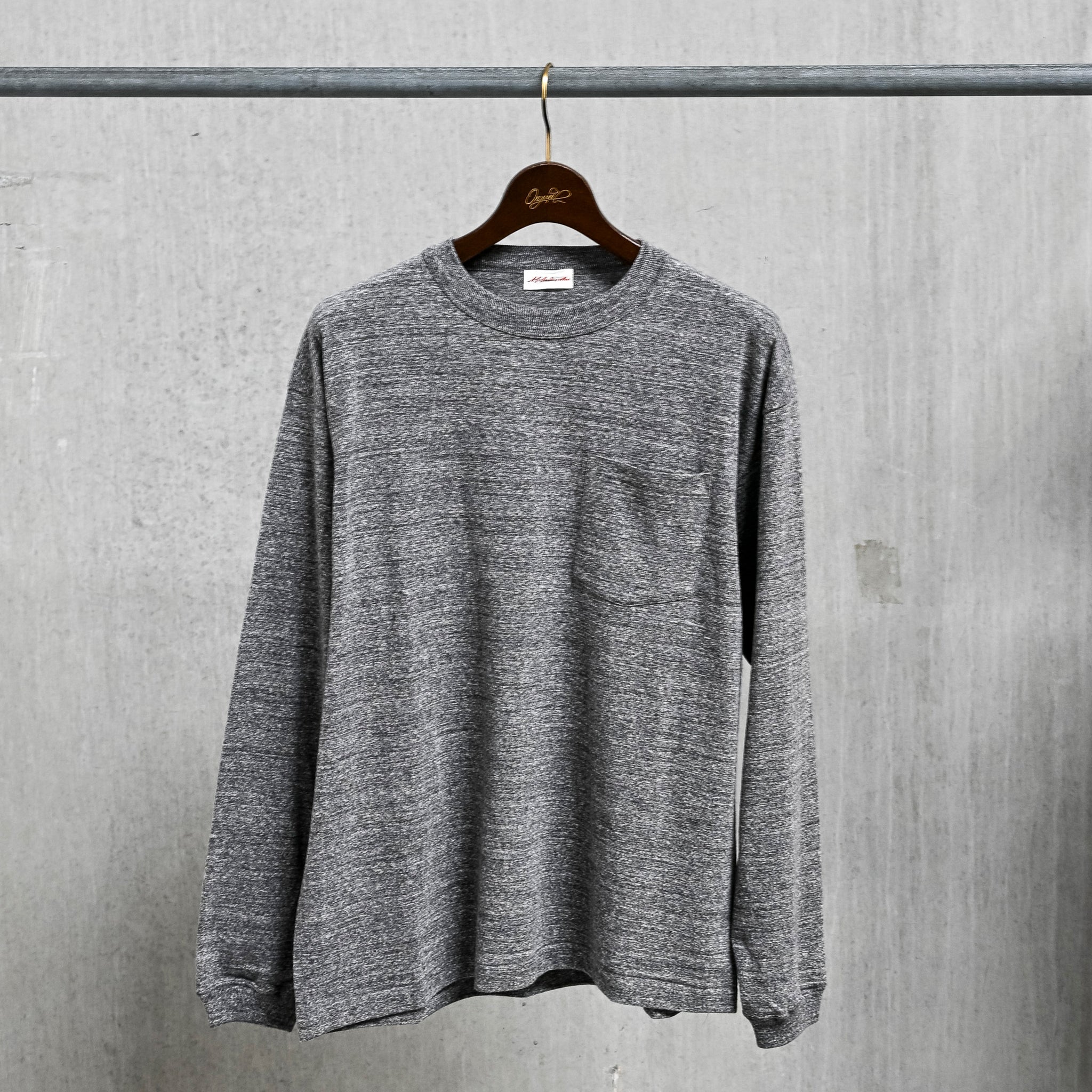 A.G. Spalding &amp; Bros 6.5 Oz Longsleeve Pocket Tee Charcoal