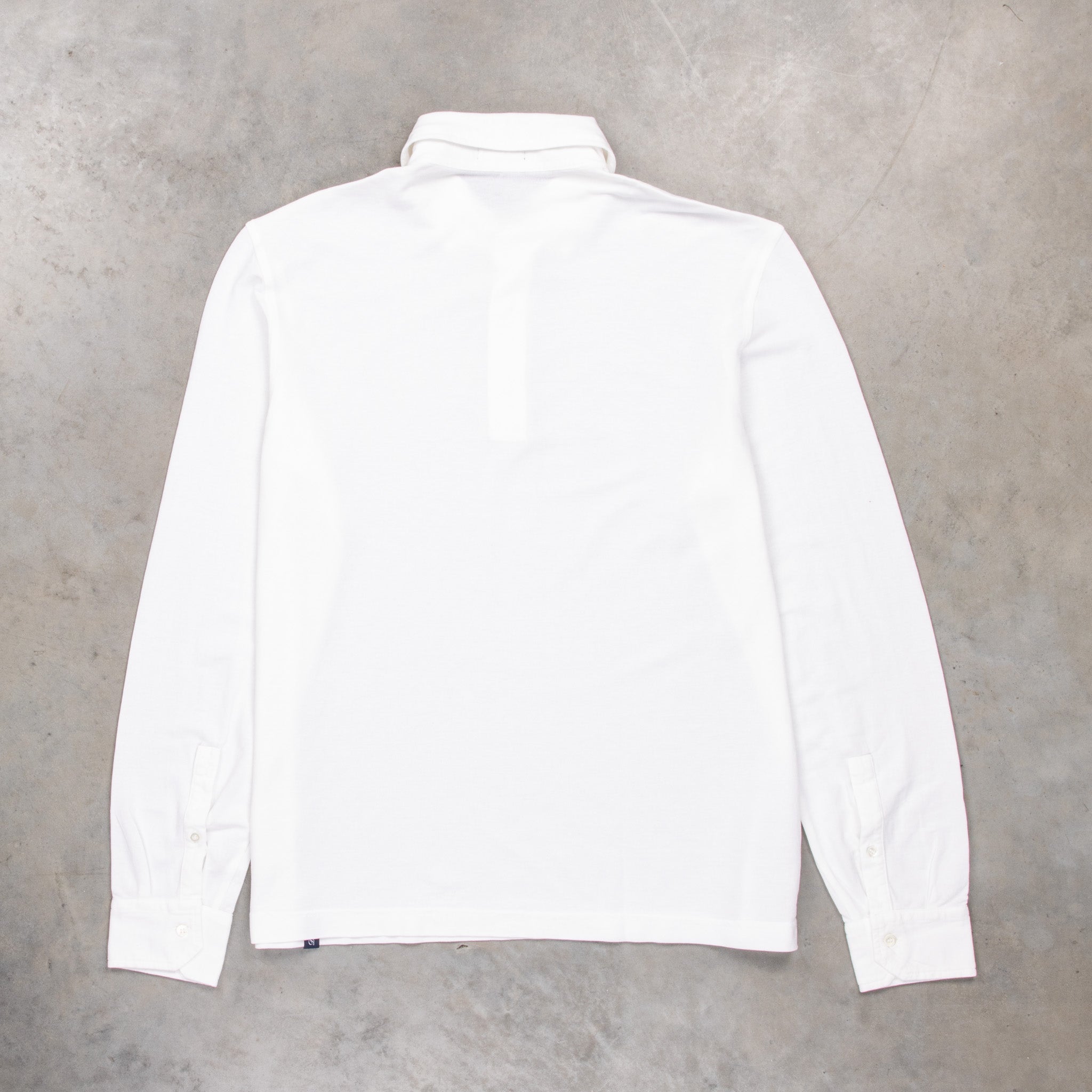 Drumohr Crepe Cotton ML Polo Bianco