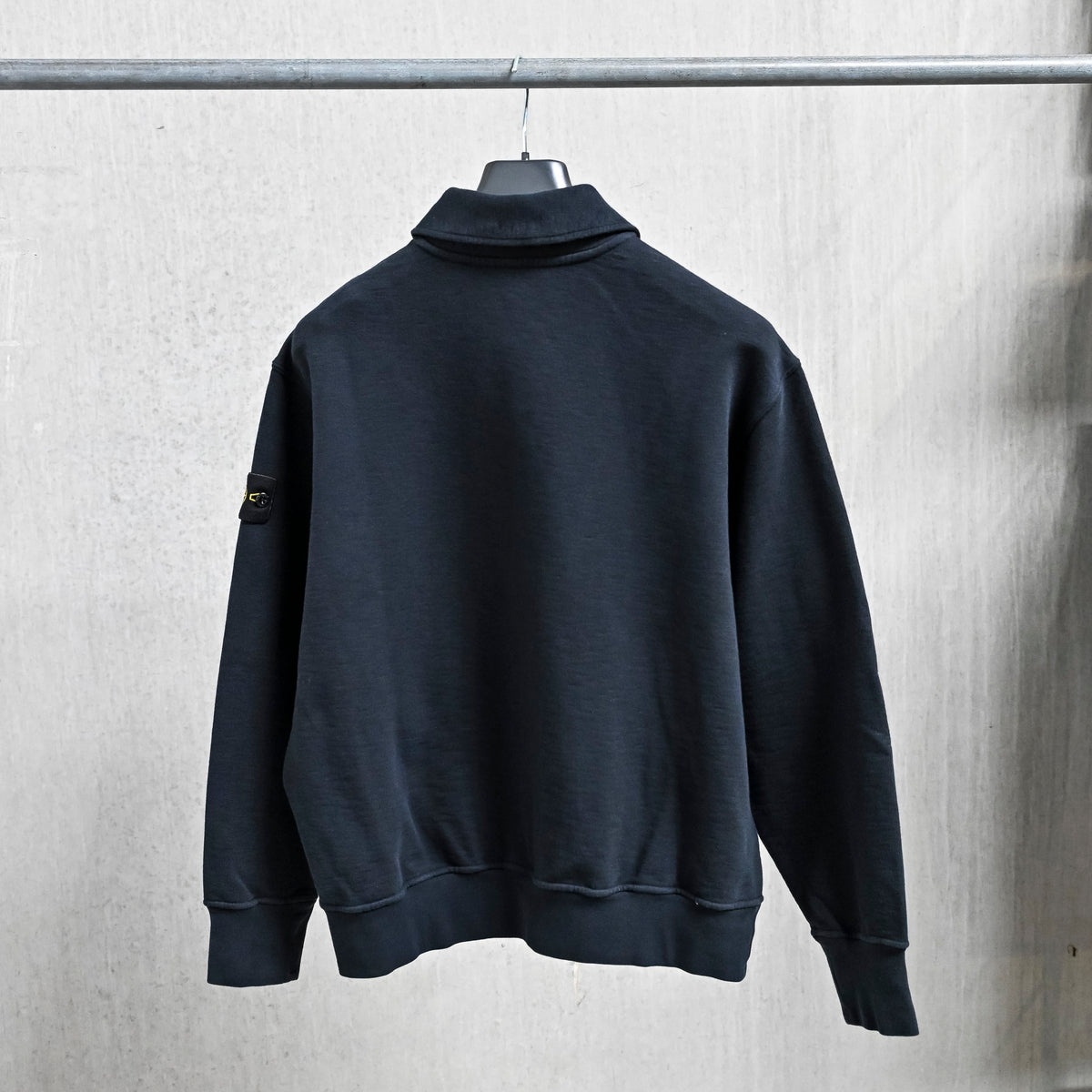 Stone Island Tubular Longsleeve Polo Shirt Oversized-fit Blue Navy