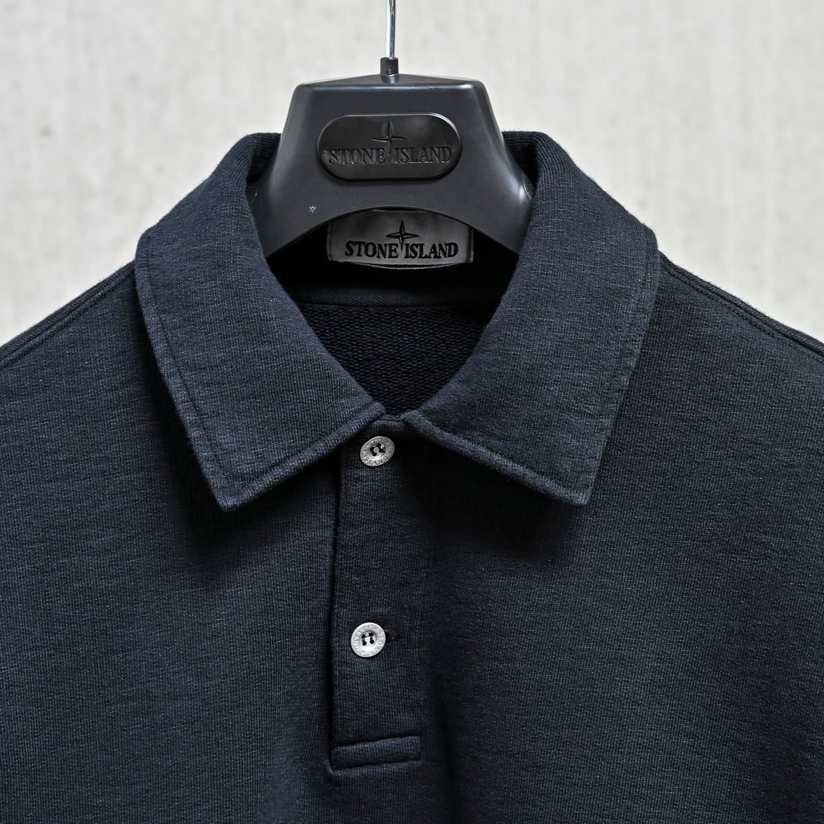 Stone Island Tubular Longsleeve Polo Shirt Oversized-fit Blue Navy