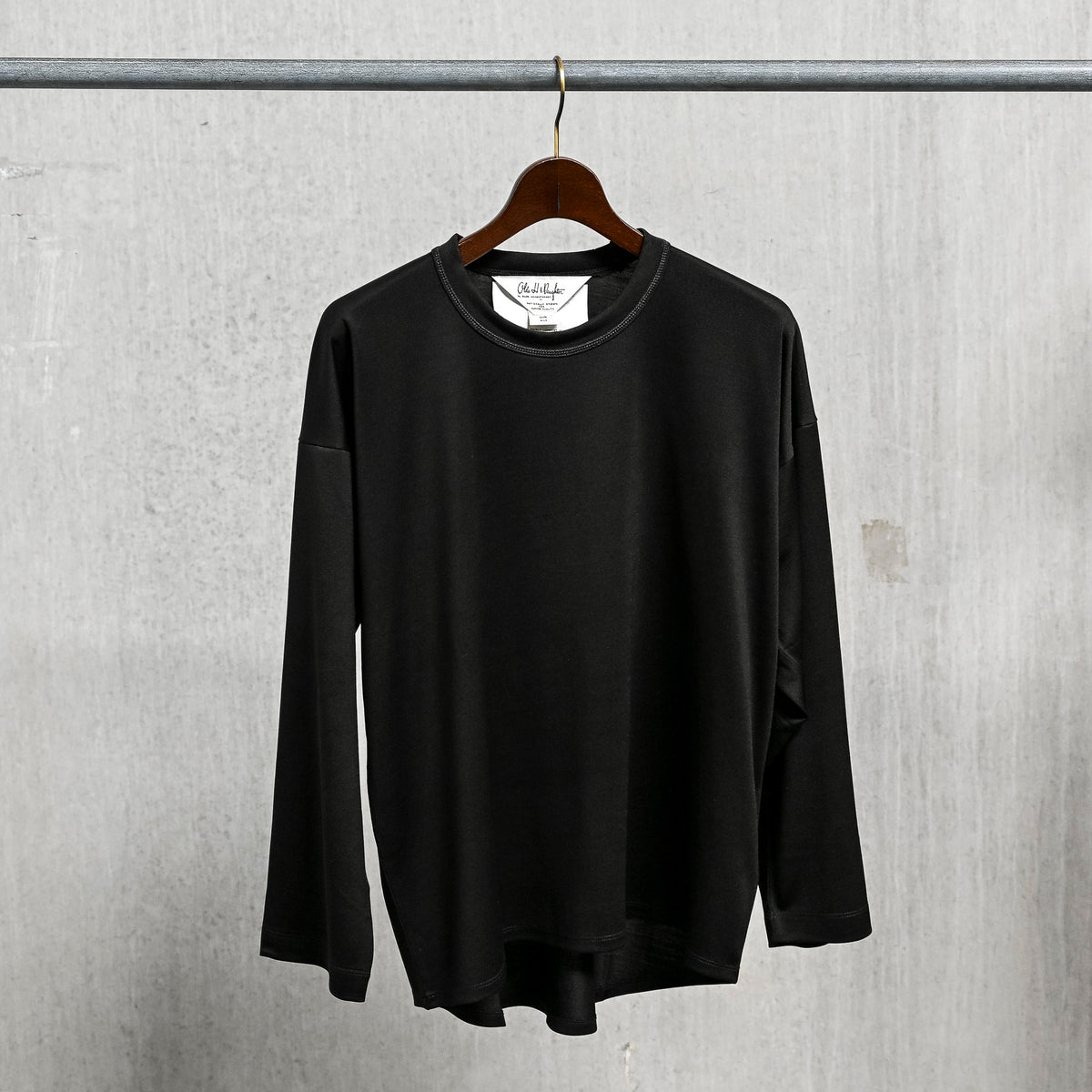 Olde H & Daughter Silk Tight Tension Plain Stitch L/S Black 