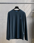 Stone Island Ghost Organic Cotton Jersey Crepe Long-sleeve T-shirt Slate Blue