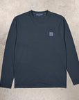 Stone Island Ghost Organic Cotton Jersey Crepe Long-sleeve T-shirt Slate Blue