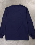 The Real McCoy's Athletic L/S T-shirt / Loopwheel Navy