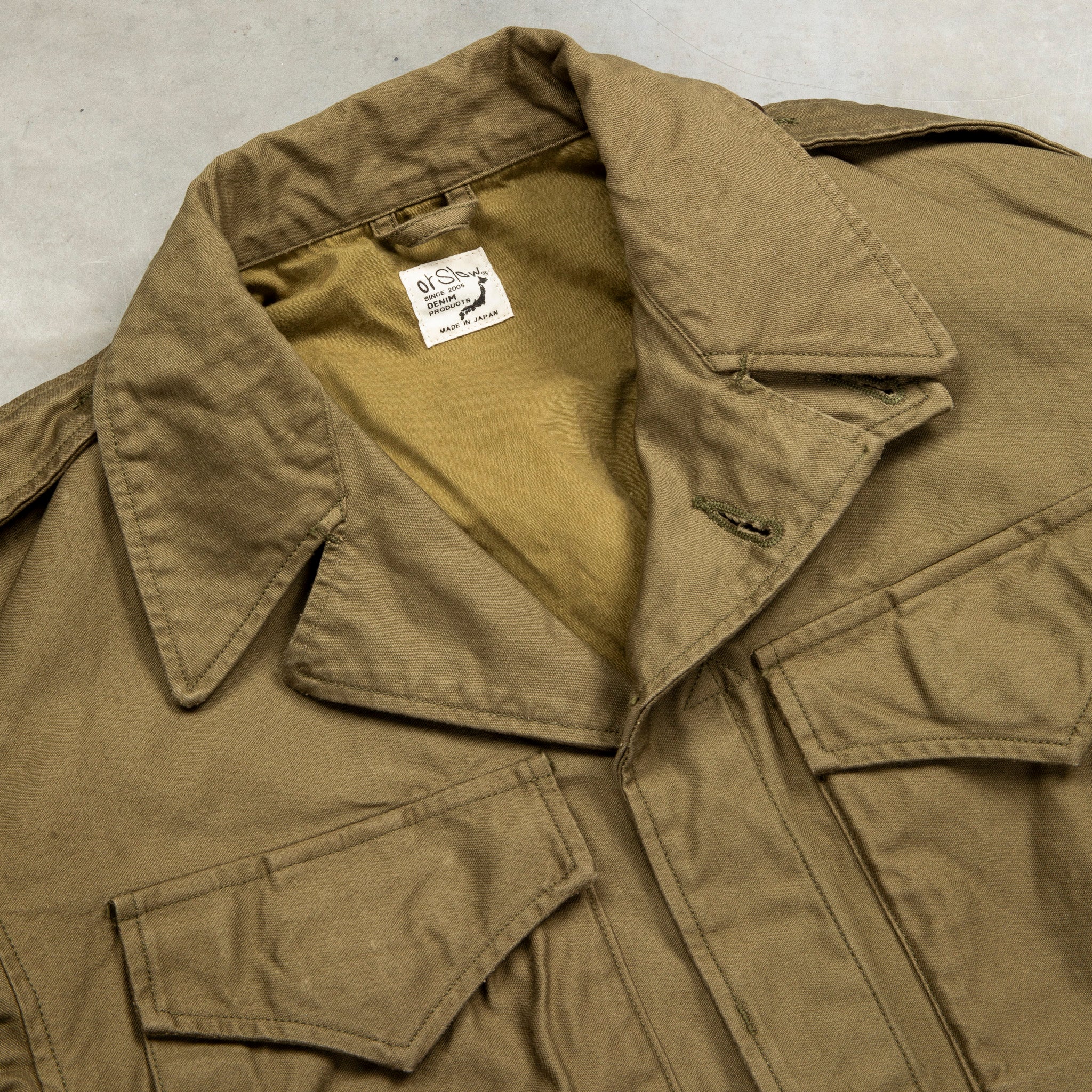 Orslow M-43 Jacket Reversed Sateen Army Green – Frans Boone Store