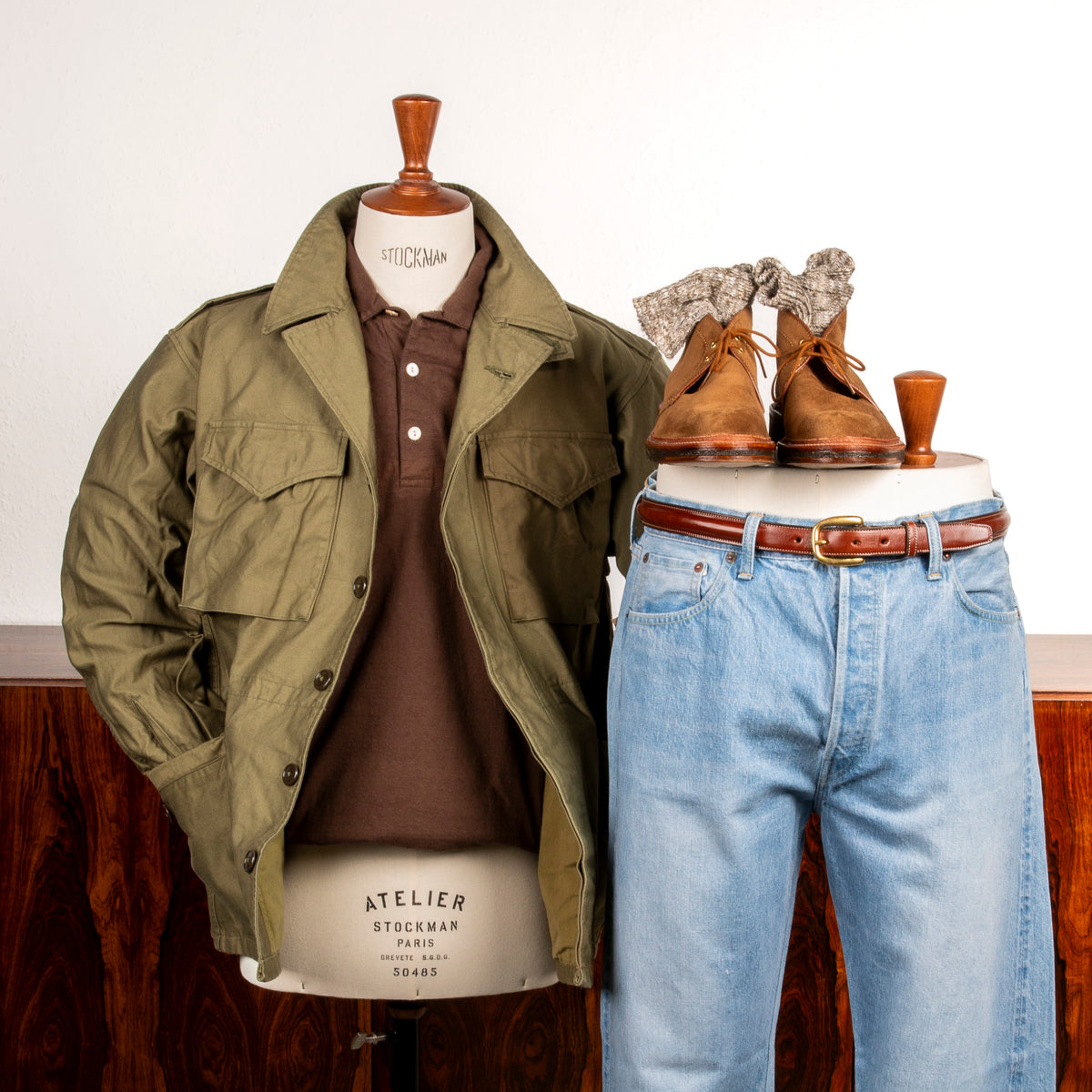Orslow M-43 Jacket Reversed Sateen Army Green – Frans Boone Store