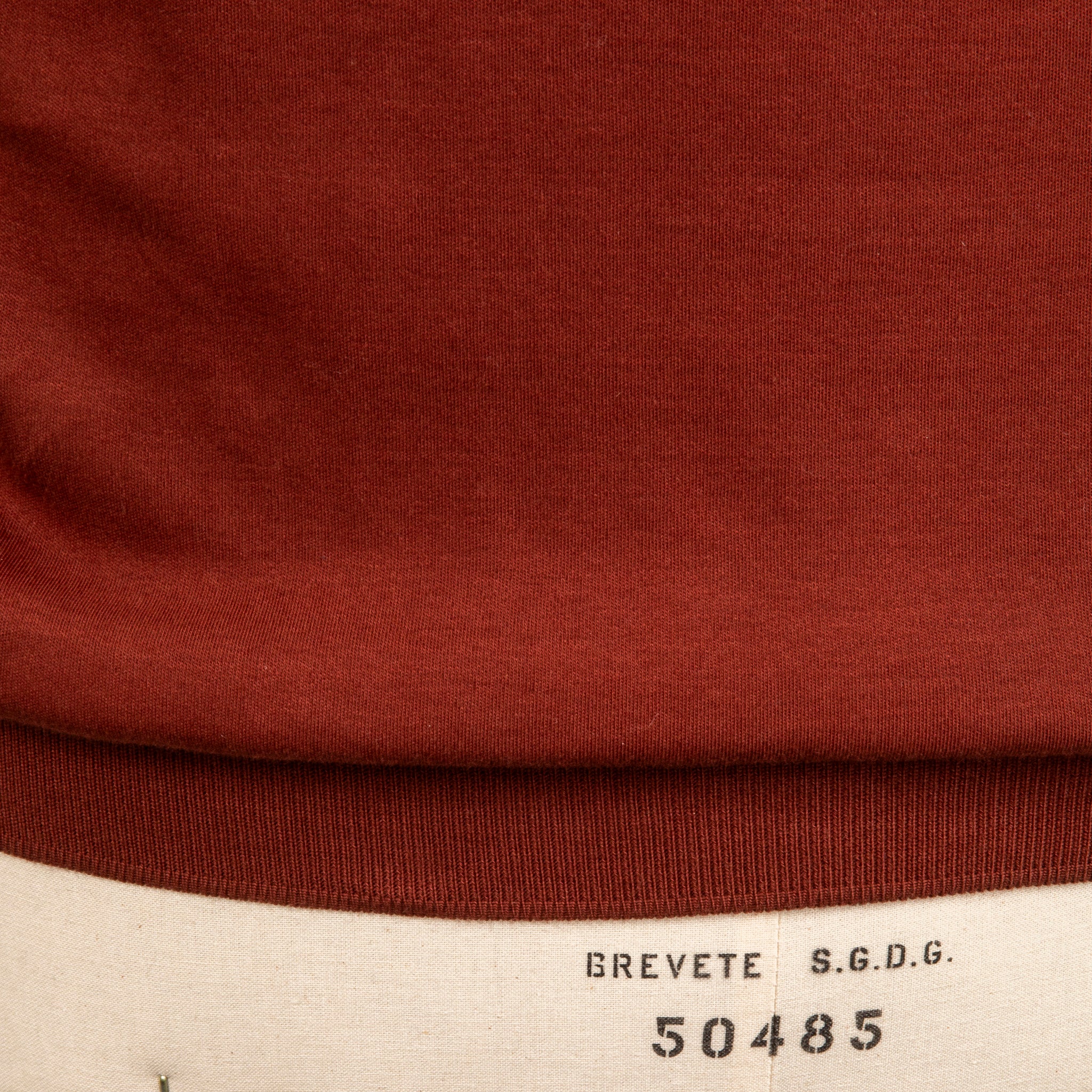 Olde Homesteader Interlock Mil Mock Neck Mahogany
