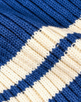 The Real McCoy's Striped Cotton Knit Cap Blue