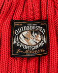 The Real McCoy's Striped Cotton Knit Cap Red
