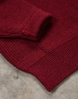 The Real McCoy's Fisherman's Turtle Neck Sweater Maroon
