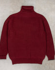 The Real McCoy's Fisherman's Turtle Neck Sweater Maroon
