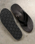 The Real McCoy's Leather Arched Sandal Raw Black