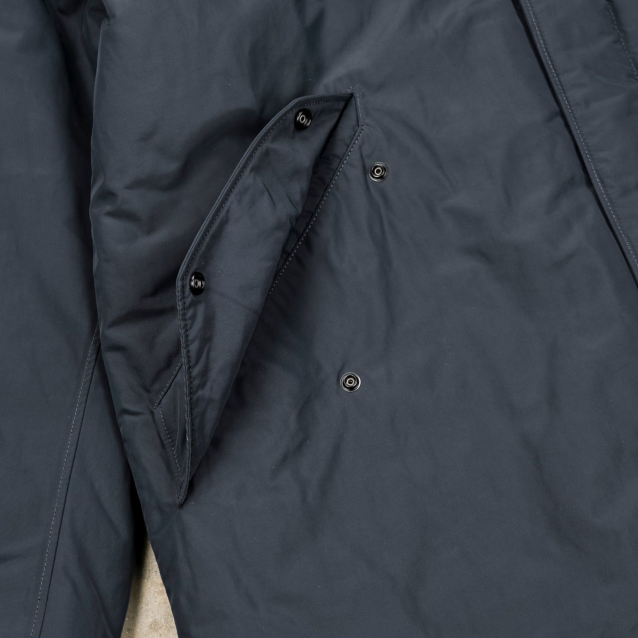Stone Island Micro Reps Down Car Coat Navy Blue