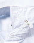 Finamore Napoli Collo Luigi 170's Poplin Shirt Quadretti Cielo