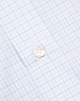 Finamore Napoli Collo Luigi 170's Poplin Shirt Quadretti Cielo