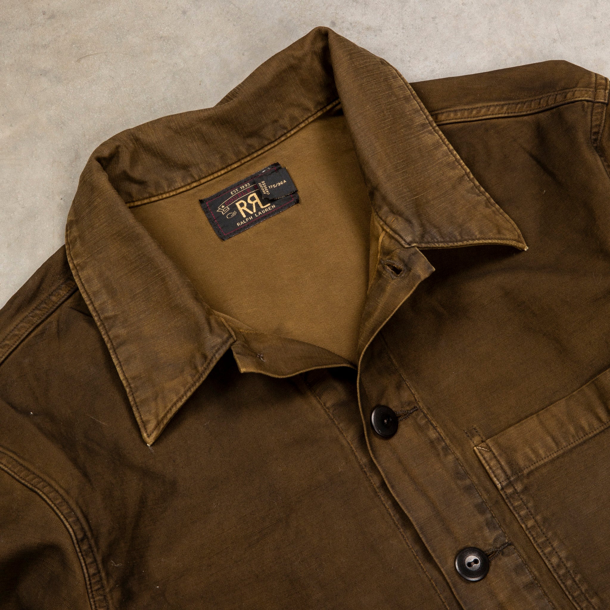 RRL Asher Jacket Reverse Sateen Washed Brown – Frans Boone Store