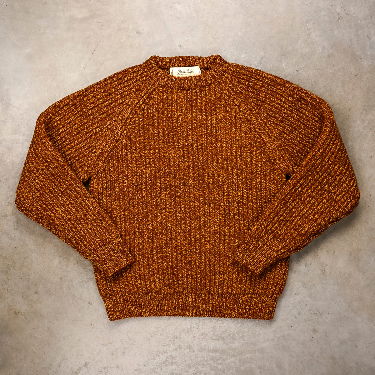Olde H &amp; Daughter Mouline Wool Rib Crew Neck Clay