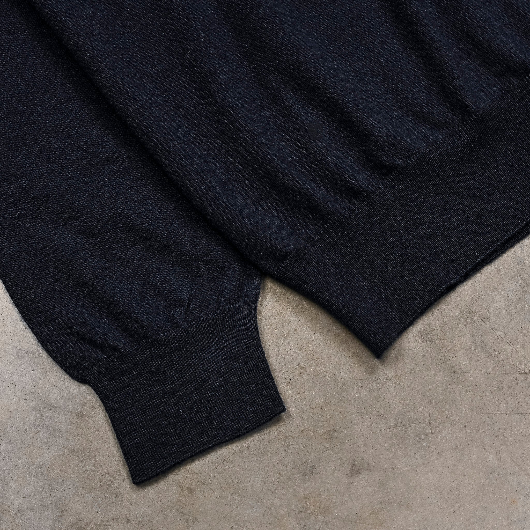 Drumohr Luxury 30G Cashmere Mock Neck Blu Notte