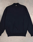 Drumohr Luxury 30G Cashmere Mock Neck Blu Notte